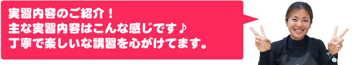 実習内容のご紹介！