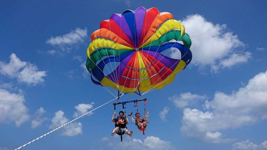 flying with a parasailing